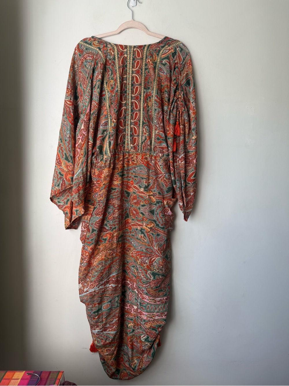 Karma Highway Printed V Neck Gypset Boho Maxi Kaftan Dress M/L - Picture 5 of 5